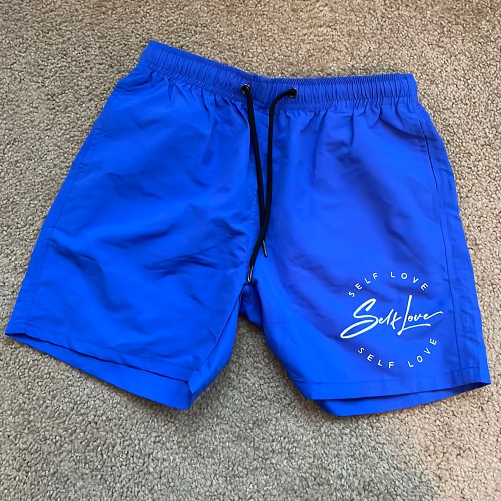 Royal blue “Self Love” Shorts (XS)